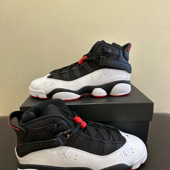 NIB $135 Jordan 6 Rings 323419 067 Black | University Red | White - Picture 3 of 6